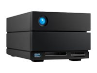 LaCie 2big Dock STLG40000400 - Harddiskarray - 40 TB - 2 brønner (SATA-600) - HDD 20 TB x 2 - Thunderbolt 4, USB 3.2 Gen 2 (ekstern) - med 5-års Rescue Data Recovery Service Plan STLG40000400