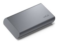 LaCie Mobile Secure STKH500800 - SSD - High Performance - kryptert - 500 GB - ekstern (bærbar) - USB 3.2 Gen 2 (USB-C kontakt) - 256-bit AES - romgrå - med 3-års Seagate Rescue Data Recovery STKH500800