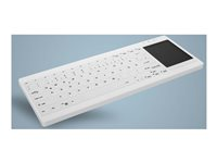 Active Key AK-C4412F - Tastatur - medisinsk - mini - med styreplate - USB - QWERTY - Pan Nordic - hvit AK-C4412F-GUS-W/NOR