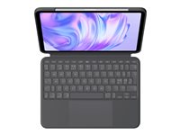 Logitech Combo Touch - Tastatur og folioveske - med styrepute - bakbelysning - Apple Smart connector - QWERTY - Nordisk (dansk/finsk/norsk/svensk) - grafitt - for Apple 11-inch iPad Pro M4 Wi-Fi, M4 Wi-Fi + Cellular 920-012773