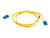 C2G LC-LC 9/125 OS1 Duplex Singlemode PVC Fiber Optic Cable (LSZH) - Koblingskabel - LC-enkeltmodus (hann) til LC-enkeltmodus (hann) - 1 m - 1 m - fiberoptisk - dupleks - 9 / 125 micron - OS1 - halogenfri - gul 85604