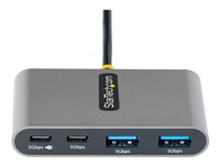 StarTech.com 4-Port USB-C Hub with 100W Power Delivery Pass-Through Charging, 2x USB-A + 2x USB-C, 5Gbps, USBC Hub w/ 1ft (30cm) Long Cable, Portable Laptop USB Type-C to USB-A/C Hub - USB 3.0 Expansion Hub (5G2A2CPDB-USB-C-HUB) - Hub - 2 x USB 3.2 Gen 1 + 2 x USB-C 3.2 Gen 1 - stasjonær 5G2A2CPDB-USB-C-HUB