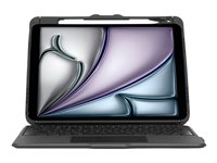 Targus Versavu - Tastatur og folioveske (tastaturetui) - med styrepute - bakbelysning - trådløs - Bluetooth 5.0 - AZERTY - Fransk - svart THZ967FR