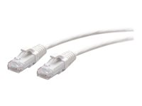 C2G 7ft (2.1m) Cat6a Snagless Unshielded (UTP) Slim Ethernet Network Patch Cable - White - Koblingskabel - RJ-45 (hann) til RJ-45 (hann) - 2.1 m - 4.8 mm - UTP - CAT 6a - uten hindringer, formstøpt - hvit C2G30184