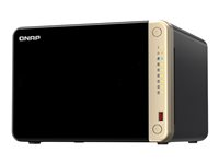 QNAP TS-664 - NAS-server - 6 brønner - 48 TB - SATA 6Gb/s - HDD 8 TB x 6 - RAID 0, 1, 5, 6, 10, 50, JBOD - RAM 8 GB - 2.5 Gigabit Ethernet - iSCSI støtte TS-664-8G+6XST8000VN004