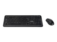 Targus - Tastatur- og mussett - kombinasjon - full size - trådløs - 2.4 GHz - QWERTY - Nordisk - svart AKM610NO
