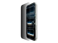 Belkin ScreenForce InvisiGlass - Skjermbeskyttelse for mobiltelefon - glass - med personvernsfilter - for Apple iPhone 17 Pro OVA213HQ