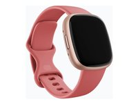 Fitbit - Bånd for smart armbåndsur - Stor størrelse - rosa sand - for Fitbit Sense, Sense 2, Versa 3, Versa 4 FB174ABRWL