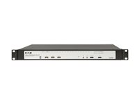 Eaton NetDirector 16-Port Cat5e KVM over IP Switch - Virtual Media, 2 Remote/1 Local User, HDMI Output, 1U Rack-Mount, TAA - KVM-svitsj - CAT5/5e - 16 x KVM port(s) - 1 lokalbruker - 2 IP-brukere - rackmonterbar - TAA-samsvar B064-016-02-IPH