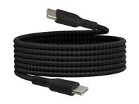 Belkin BoostCharge - USB-kabel - 24 pin USB-C (hann) til 24 pin USB-C (hann) - 2 m - svart CAB004BT2MBK