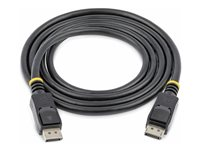 StarTech.com DisplayPort 1.2 Cable w/ Latches - 6ft / 2m - HBR2 - 4K x 2K Display - Certified DP to DP Video Cable M/M (DISPLPORT6L) - DisplayPort-kabel - DisplayPort (hann) til DisplayPort (hann) - 1.8 m - låst - svart - for P/N: DK31C3HDPDUE, DKM30CHDPD, DKM30CHDPDUE, KITBXAVHDPEU, KITBXAVHDPNA, KITBXAVHDPUK DISPLPORT6L