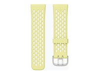 Fitbit - Bånd for smart armbåndsur - 24 mm feste - Liten størrelse - glow up / frost hvit, frost hvitt - for Fitbit Sense, Sense 2, Versa 3, Versa 4 FB174SBYWWTS