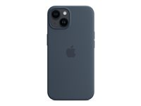 Apple - Baksidedeksel for mobiltelefon - MagSafe-samsvar - silikon - stormblå - for iPhone 14 MW5T3ZM/A