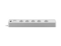 APC SurgeArrest Essential - Overspenningsavleder - AC 230 V - 2300 watt - utgangskontakter: 5 - 1.83 m kabel - Belgia, Frankrike - hvit PM5-FR