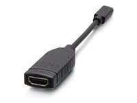 C2G Universal HDMI Dongle Adapter Ring Micro HDMI Adapter with Antimicrobial Protection Technology - HDMI-adapter - HDMI hunn til 19 pin micro HDMI Type D hann - svart - formstøpt, 4K 30Hz støtte, 1080p-støtte C2G30048