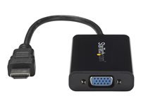 StarTech.com HDMI to VGA Video Adapter Converter with Audio for Desktop PC / Laptop / Ultrabook - 1920x1080 - Video adapter - HDMI hann til HD-15 (VGA), minijakk, Micro-USB type B hunn - 25 cm - svart - 1080p-støtte, aktiv - for P/N: DK30CH2DEP, DK30CH2DEPUE, MST30C2DPPD HD2VGAA2