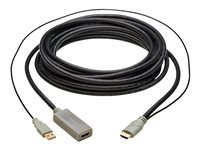 Eaton Tripp Lite Series HDMI Extension Cable with Active Repeater (M/F), 4K 60 Hz, HDR, 4:4:4, HDCP 2.2, 15 ft. (4.6 m), TAA - HDMI-forlengelseskabel - TAA-samsvar - 4.6 m - svart - aktiv forsterker P569-015-MF-ACT