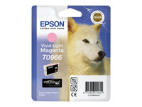 Epson T0966 - 11.4 ml - livlig lys magenta - original - blister - blekkpatron - for Stylus Photo R2880 C13T09664010