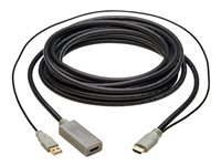 Eaton Tripp Lite Series HDMI Extension Cable with Active Repeater (M/F), 4K 60 Hz, HDR, 4:4:4, HDCP 2.2, 20 ft. (6.1 m), TAA - HDMI-forlengelseskabel - TAA-samsvar - 6.1 m - svart - aktiv forsterker P569-020-MF-ACT