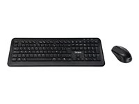 Targus - Tastatur- og mussett - kombinasjon - full size - trådløs - 2.4 GHz - AZERTY - Fransk - svart AKM610FR