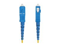 StarTech.com 3m (9.8ft) LC to SC (UPC) OS2 Single Mode Simplex Fiber Optic Cable, 9/125µm, Laser Optimized, 40G/100G, Bend Insensitive, Low Insertion Loss - LSZH Fiber Patch Cord (SPSMLCSC-OS2-3M) - Koblingskabel - LC/UPC-enkeltmodus (hann) til SC/UPC-enkeltmodus (hann) - 3 m - 3 m - 2 mm - fiberoptisk - simpleks - 9 / 125 micron - OS1/OS2 - halogenfri, passiv, toretnings - gul SPSMLCSC-OS2-3M