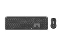 Logitech Signature Slim Combo MK950 for Business - Tastatur- og mussett - trådløs - Bluetooth 5.1 LE - QWERTY - Nordisk - grafitt 920-012512